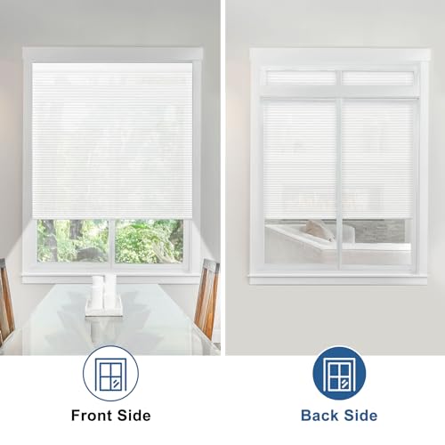 Cordless Blinds Cellular Shades Light Filtering Honeycomb Blinds and Shades for Window 39 inch x 64 inch White - Thumbnail 4