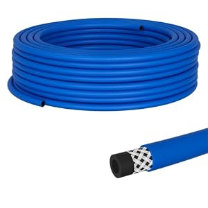 Lumonic 50m Druckluftschlauch I 9mm I flexibel, abriebfest und gewebeverstärkt I Druckluft & Bewässerung I Wasserschlauch I PVC Schlauch bis 20 bar