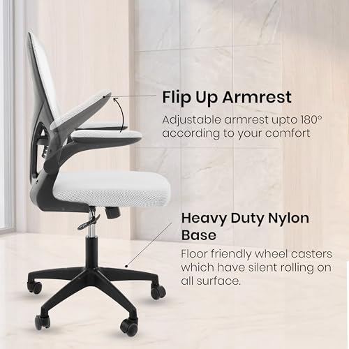 Image of Casa Copenhagen White Black | Mid Back Imported Mesh Fabric Boss Office Chair | Y Design Ergonomic Back Support | 2D Aero Design Adjustable Armrests | Synchro Tilt Lock Mechanism | Adjustable Lumbar