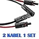 Solarkabel Fensterdurchführung 6mm² Flachkabel PV Kabel für Balkonkraftwerk 35cm, PV Solarkabel MC Fensterdurchführung Flexibel, 1 Paar