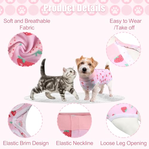 Image of FEimaX Dog Surgery Recovery Suit Female and Male Spay with Pee Hole, Pet Body Suits for Puppy After Spayed, Neuter Surgical Onesie for Small and Medium Dogs Cats, Alternative Bandages E-Collar & Cone