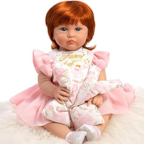 Paradise Galleries Reborn Toddler - Once Upon a Princess, 20 inch Made in GentleTouch Vinyl, Red Hair, 6-Piece Realistic Baby Doll Gift Set Cover