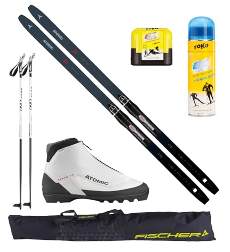 Generisch Atomic Langlaufski-Set Savor XC + Bindung + Schuhe Women + Stöcke + Skisack + Grip/Glide + Express mini (Skilänge 175cm (Körpergewicht 65-80 kg))