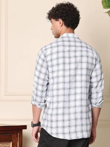 Image of NoseQueen Men's Checked Cotton Shirt | Full Sleeve Regular Fit Casual Shirt for Men | Soft Breathable Checkered Shirt