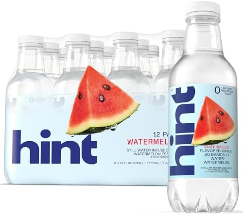 Hint Flavored Water Zero Sugar 0 Calories - Watermelon 16 FL Oz (12 pack)