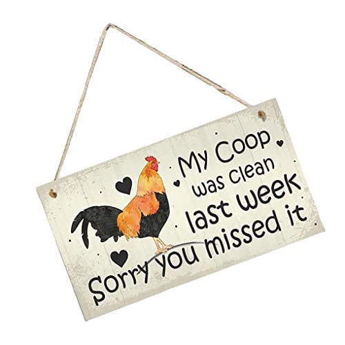 IOIUSKKU 3 X (Multi) Hühnerstall Schild Vintage Vintage Hängeteller Gartenschilder Nr.3 – Bild 5