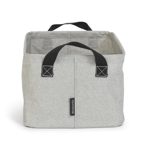 Brabantia - Foldable Laundry Basket - Compact Storage Box - Water Resistant Coating - Multi-Functional - Laundry Hamper - Bathroom - Collapsible - Grey - 9 Gal - Image 4