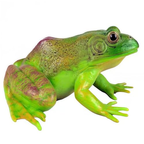 Gemini&Genius Tree Frog Realistic Hand Painted Toy Large Size Bullfrog Figurine Model Quality Construction Rubber Animals Educational and Role Play...