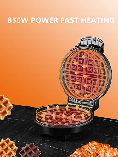 Waffeleisen 850w, Belgische Waffeleisen 20 cm, Bräunungskontrolle, Antihaftbeschichtung Platten, Cool Touch-Griff… – Bild 3