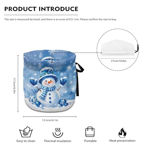 Image of Snowman Tea Cozy Insulated Rooster Print Kitchen Kettle Cover Farmhouse Tea Pot Dust Cover for Keeping Warm Teas Cosies Home Kitchen Christmas Decoration Gift for Friends