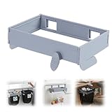 BusyLive Trash Can Cabinet, Trash Bag Holders,2025 New Wall Mounted & Foldable, Garbage Bag Hanger, Easy to Open & Close, Space-Saving Structure, Household for Kitchen Cabinet, Toilets (Grey)