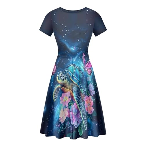 Image of Forchrinse Native Aztec Style Black White Geometric Women's Midi Dress Casual Long Dress Round Neck Swing Dress