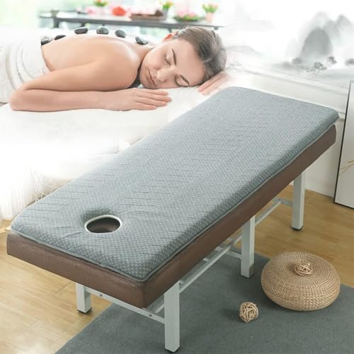 Materasso per lettino da massaggio, con foro per la respirazione del viso, spessore 5 cm, design trapezoidale, fasce elastiche,