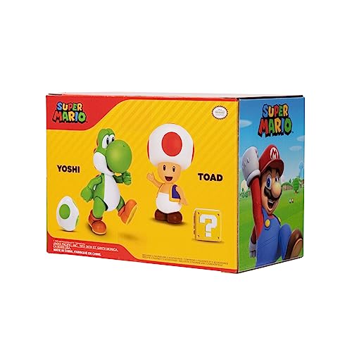 Super Mario Nintendo 4 Inch Action Figure 2-Pack: Yoshi & Toad with Accessories by Super Mario - Image 8