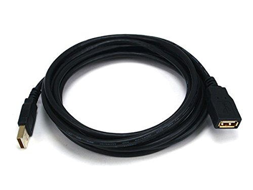 Monoprice USB 2.0 A Male to A Female Extension 28/24AWG Cable - (Gold Plated) - 10ft (1)