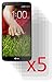 eTECH Collection 5 Pack of Crystal Clear Screen Protectors for LG G2 VS980 - from USA