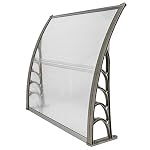 40/80/120” Window Awning Overhead Door Polycarbonate Cover Front Door Outdoor Patio Canopy Cover UV Rain Snow Protection Hollow Sheet (40x40, Gray) 4080120 Window Awning Overhead Door Polycarbonate Cover Front Door Outdoor Patio Canopy Cover UV Rain Snow Protection Hollow Sheet 40×40 Gray