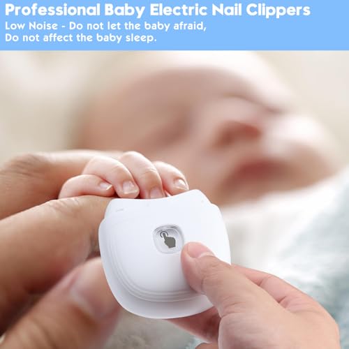 PARAROSE Automatic Nail Clipper, Electric Baby Nail Clippers with Light, Rechargeable Nail Clippers with Catcher, Electric Nail File for Baby, Kids, Seniors, Caregivers - Easy to use (White) - Image 3