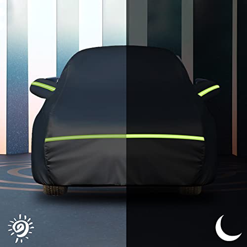 Image of Car Cover for Jeep Grand Cherokee 2011-2025 WK2 (Up to 193 inch L) | 210T Polyester Fabric Waterproof Windproof 6 Layer Full SUV Car Covers with Door Zipper and Storage Bag