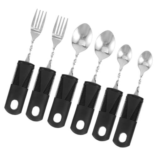 NAMOARLY Daptive Utensils for Elderly Disabled: Large-handled Anti-shake Dining Set