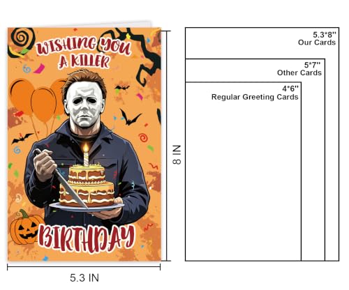 GVMGVM Funny Killer Horror Halloween Birthday Card for Him - image 3