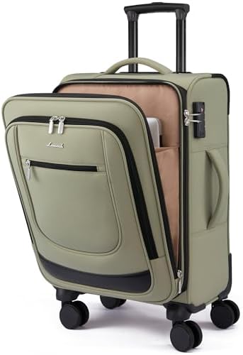 LOVEVOOK Carry On Luggage 22x14x9 Airline Approved, Softside Suit...