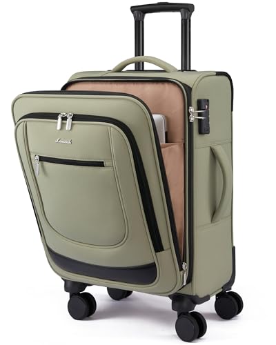 Image of LOVEVOOK Carry On Luggage 22x14x9 Airline Approved 22inch Softside Suitcase