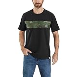 Carhartt Men's Relaxed Fit Heavyweight Short Sleeve Camo Graphic T-Shirt, Black, X-Large