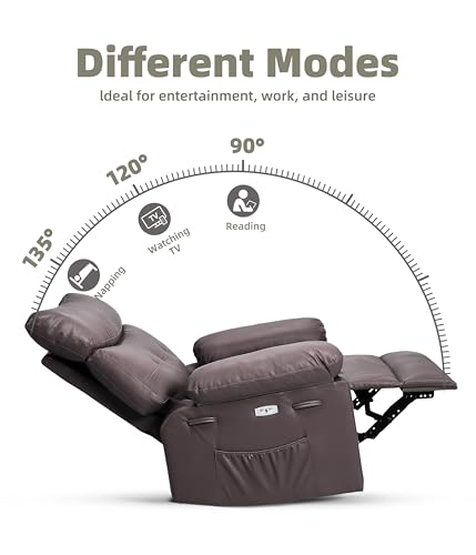 Image of GarveeHome Swivel Massage Chair, Power Rocking Recliner Chair with Vibration and Heating, Overstuffed Faux Leather Single Sofa Chair, Rocking Glider Chairs for Living Room