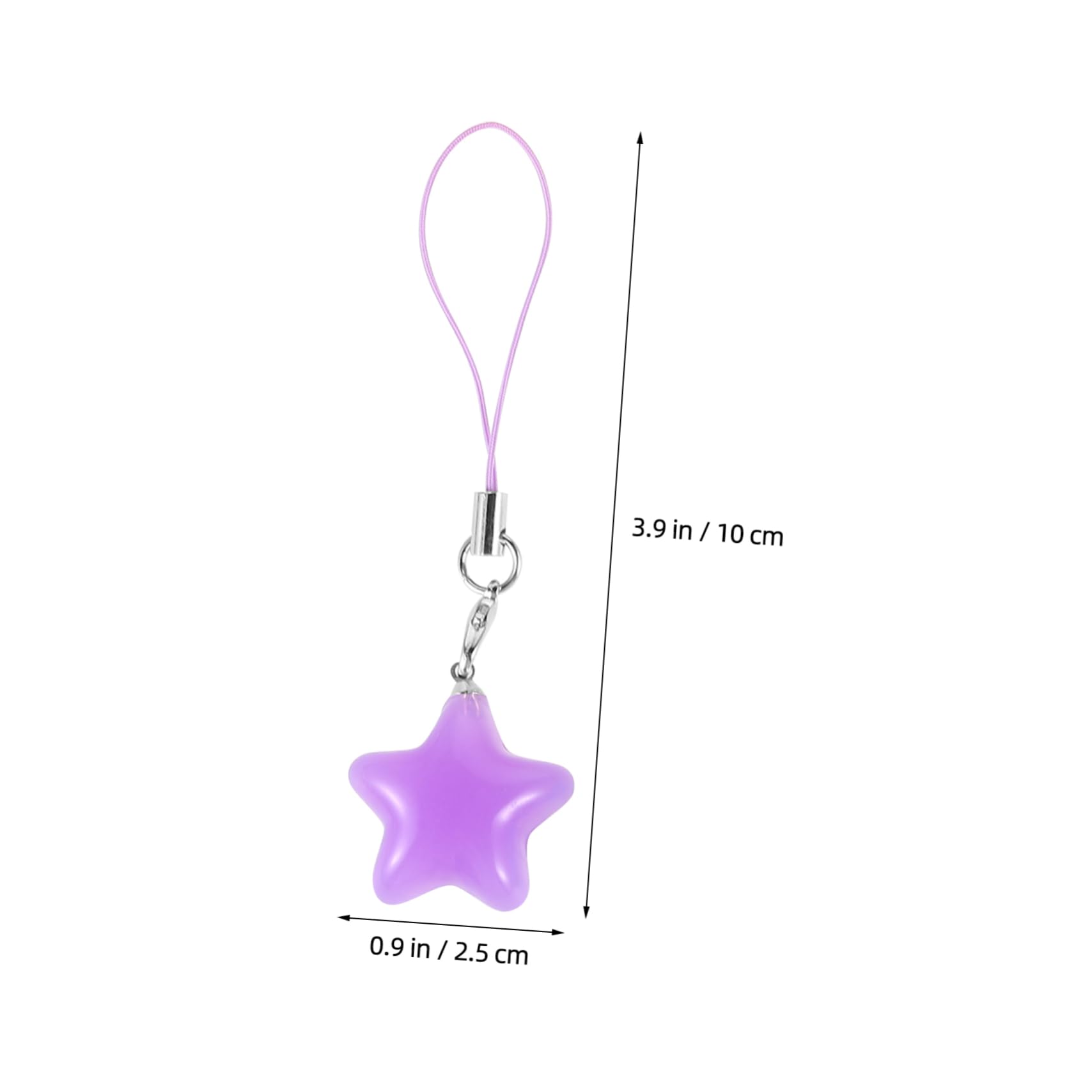Artibetter del teléfono estrella Accesorio duradero y resistente llavero colgante accesorio de telefono colgantes para teléfono con forma de estrella rosa