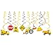 Kristin Paradise 30Ct Construction Hanging Swirl Decorations, Construction Trucks Birthday Theme Streamers, Traffic Zone Party Supplies, Kids Boy Toddler First Favors, Stop Sign Worker Decor