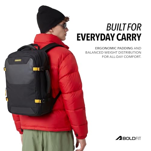 Image of Boldfit Laptop Backpack for Men & Women Premium Stylish Bags Ideal College Bag, Office Backpack & Travel Bag Water-Resistant with Bottle Holder