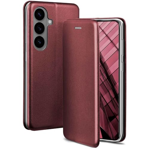 Étui Samsung S26 Plus bordeaux avec support et fente carte protection 360