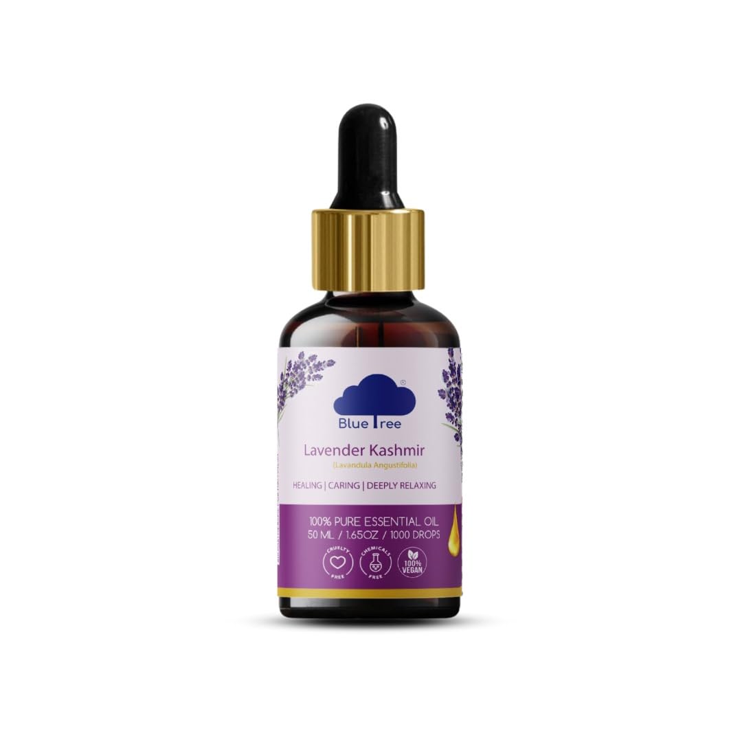 Blue Tree Aroma® Lavender Kashmir Essential Oil | Aroma Oil for Diffusers | Natural and Pure Therapeutic Grade for Healthy Skin, Face, Hair Care, Aromatherapy & Massage / 50ml (B0B59R2CTZ) Amazon Price History, Amazon Price Tracker