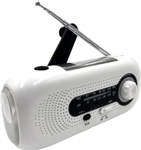 多機能防災ラジオ 防災ラジオ 防災ソーラーラジオ 手回しラジオライト 懐中電灯 AM/FM 携帯ラジオ 災害USB充電 ソーラー 充電 手回し充電 3つ給電式ラジオ 携帯充電器 スマホ充電対応可能 大容量2000mAh スマホ充電 (F)