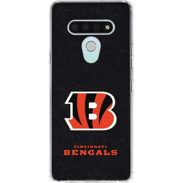 Skinit Clear Phone Case Compatible with LG Stylo 6 - Officially Licensed NFL Cincinnati Bengals - Distressed Design