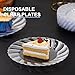 U-QE 100 Pieces Clear Plastic Plates-6 Inch Plastic Dessert Plates Disposable - Washable & Reusable - Premium Hard Clear Plates Fancy Disposable Heavy Duty Plastic Plates for Party,Weddings and Events