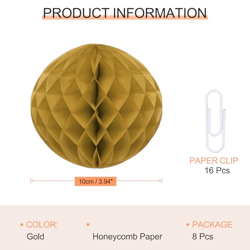 Pompones de papel de flores de panal de 10 cm para decoración navideña y hogar 2