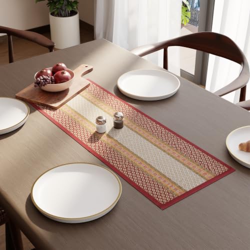 Image of Encasa XO Dining Table Runner 4 Seater, Handcrafted Madurkathi River Grass