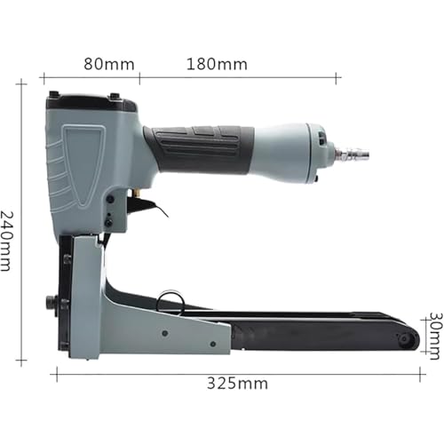 Máquina de Grapado Neumática para Cajas - Profundidad y Tensión Ajustables, Ideal para Cajas de Cartón y Plástico, Solución Eficiente para Sellado de Cartones