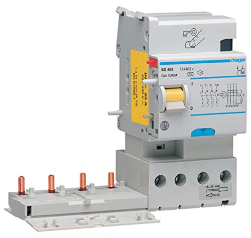 Hager BH425N Bloque Diferencial tipo A, 4P, 25A, 300mA, superinmunizado