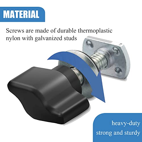 8Pcs/Set Hard Top Quick Removal Fastener Thumb Screw Kit Nut Tie Down D-Rings Anchors Compatible For Jeep Wrangler Yj Tj Jk Jku Sports Sahara Freedom Rubicon X & Unlimited X 2/4 Door 1995-2018 #TOP2