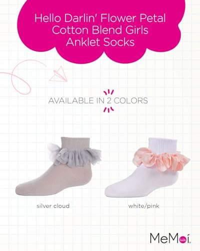 MeMoi Hello Darlin' Flower Petal Cotton Blend Girls Anklet Socks2