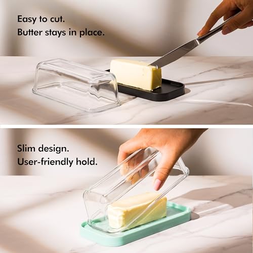 Kivy MARBLE Glass Butter Dish With Airtight Lid That Keeps Butter Soft thumb #4