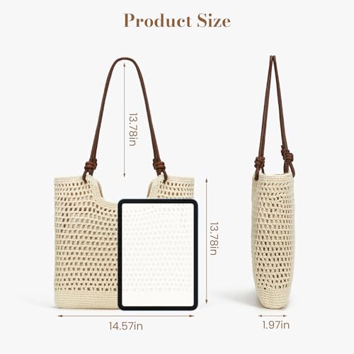 Bolso Tote Boho Tejido para Playa para Mujer miniatura 6