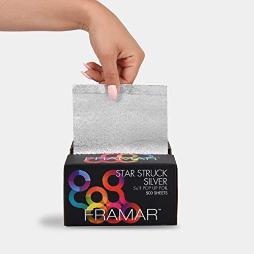 Framar Star Struck Silver Pop Up Hair Foil, Aluminum Foil Sheet, Hair Foils For Highlighting - 500 Foil Sheets #TOP3