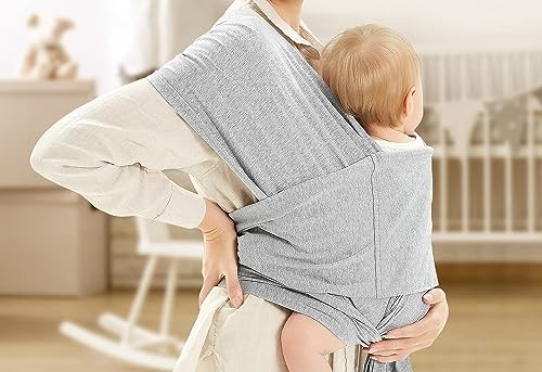 Wrap Sling de Vestir Pratico Unissex (M, Cinza Mescla)