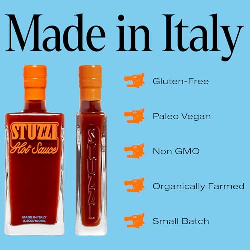 Image of Stuzzi Premium Italian Hot Sauce, Medium Heat, 3.4 oz Glass Bottle