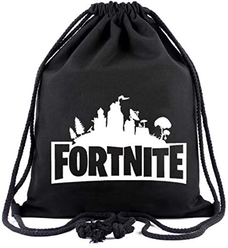Fortnite casual Drawstring Bag Gym Sackpack School Travel Bagpack,black