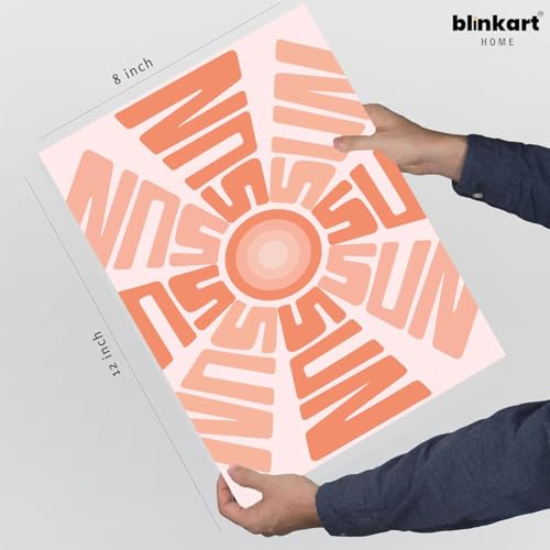 Image of BLINKART Typography Aesthetic Modern Art Walls With Frame | Natural Wood Texture | Living Room Bedroom Office Wall Decoration | Poster Home Decor Frames Wall Bedroom | 12x8 Inches (D565)